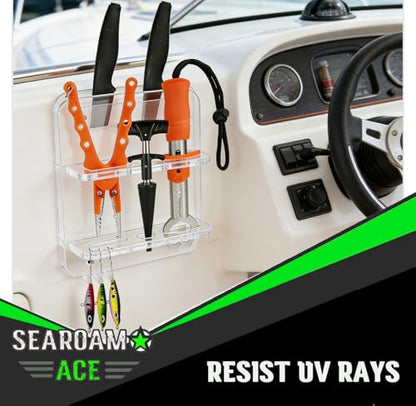 Boat Knife Holder,Marine Plier Holder and Lure Holder,Acrylic Marine Storage Organizer - style: TRANSPARENT