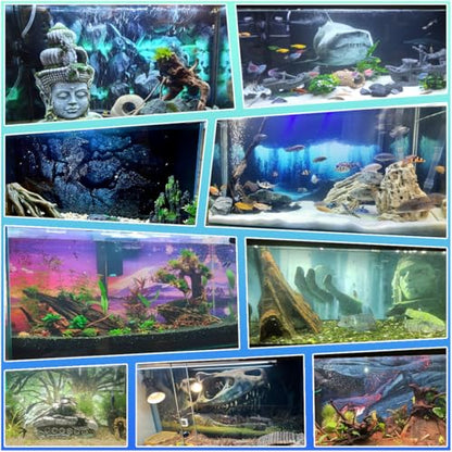Aquarium Background Stickers - Japan Cherry Blossoms Peak Self-Adhesive Fish Tank Reptile Terrarium Decor Poster (60 x 40 cm / (23.6 x 15.7 inches)) - size: 60 x 40 cm / (23.6 x 15.7 inches)