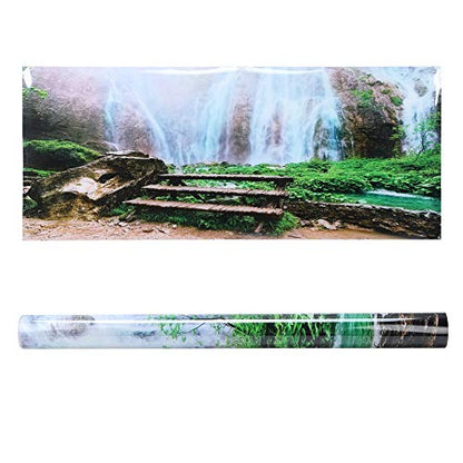 Aquarium Background Sticker, Fish Tank Decorative PVC Sticker, Non - Landscape Image with High Transparency for Aquarium or Fish Tank (61 * 41cm) - size: 61*41cm
