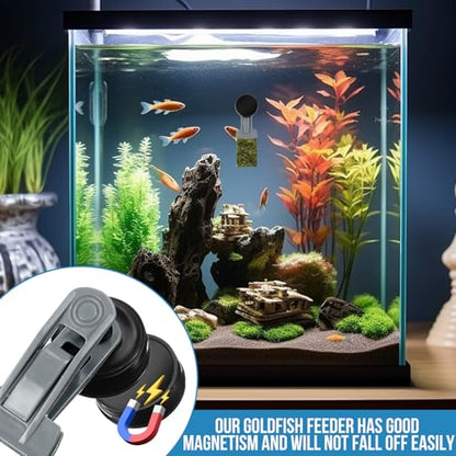 Magnetic Seaweed Feeder Clip, Saltwater Fish Aquarium Accessories Supplies Algae Magnet Seaweed Feeder Magnetic Clips,Goldfish Fish Tank Feeding Ring Suitable for Aquatic Pets - color: 1Pcs