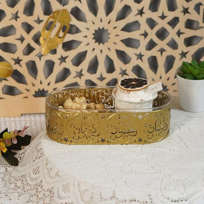 Middle Eastern Snacks Tray Ramadans Dessert Candy Storage Box Food Serving Plate Muslims Holiday Desktop Decoration