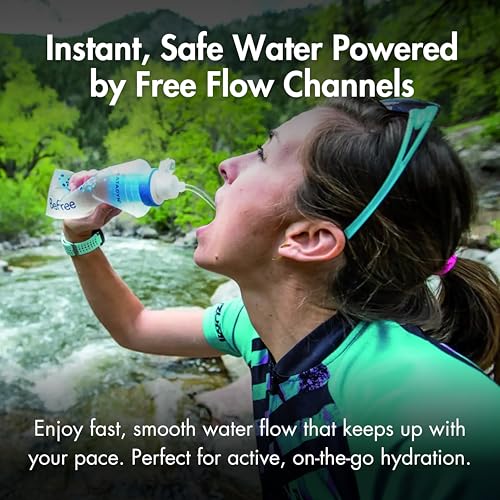 Katadyn BeFree Collapsible Water Filter Bottle 0.6L, Hiking & Trail Running - style: 0.6L - Slate Blue