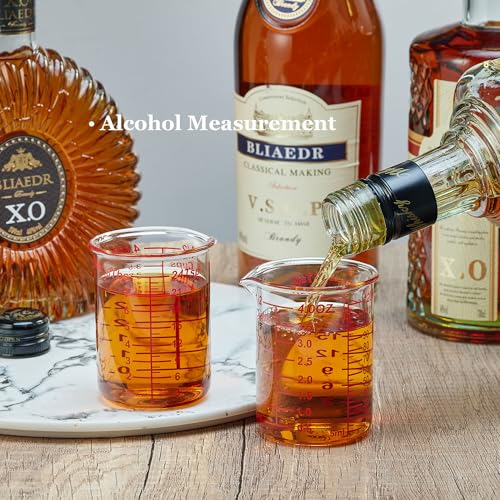 120 ML/4OZ High Borosilicate Glass Measuring Cup-V-Shaped Spout,Glass Measuring Beaker for Kitchen or Restaurant, Easy to Read(SINGLE) - size: 120 ML (4 Oz)-SINGLE