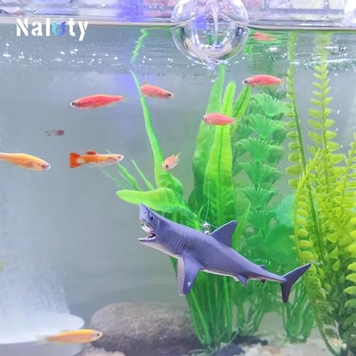 Floating Shark Ornament - Adjustable Aquarium Shark Animal Decor, Shark Pool Décor | Aquarium Floating Shark Ornaments Thematic Ornaments Suitable for Aquarium All Kinds of Fish Tank and Home