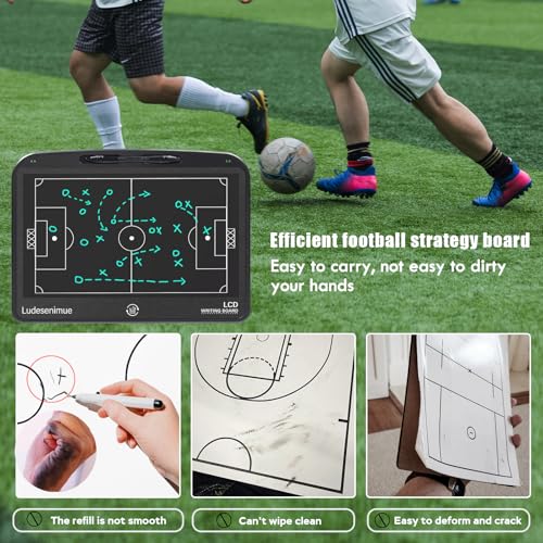 Electronic Soccer Coaching Board - 13.5 inch LCD Soccer Tactics Board | With Stylus Pen, Soccer Coach Gifts, Training Equipment - size: 13.5 inch