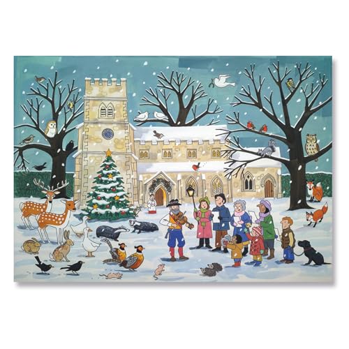Traditional Advent Calendar - Alison Gardiner Winter Wildlife Design - Paper Holiday Countdown Calendar - Large 11.7x16.5 Inches - color: Winter Wildlife