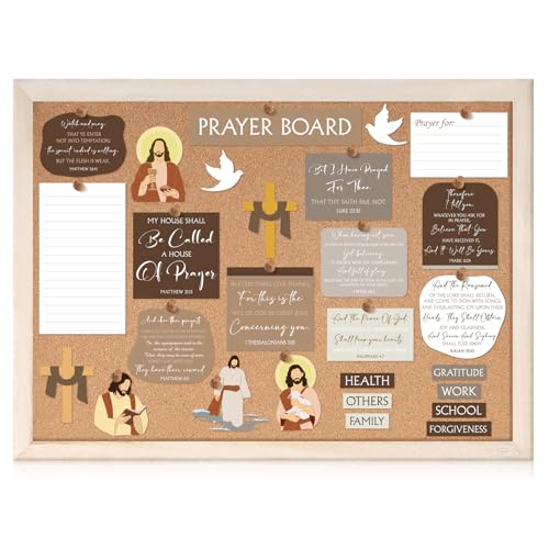 Chunful 93 Pcs Prayer Board Kit Quotes Prayer Supplies for Women - style: Jesus