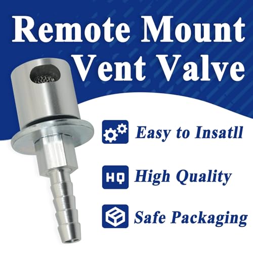 Remote Mount Vent Valve for Fuel Tanks, Tank Vent Line Replacement Part, 5/16'' Barb Size, Detachable - color: 1 Pack