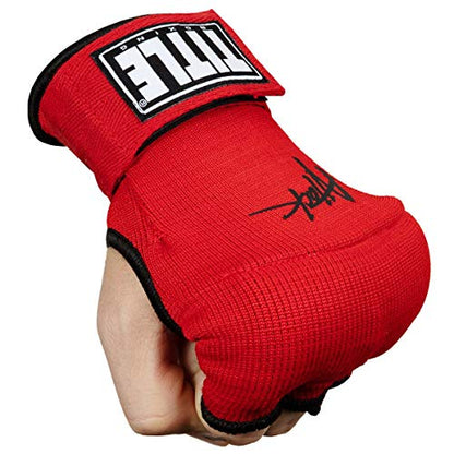 Title Boxing Attack Nitro Speed Wraps 2.0 - Boxing Wraps, Quick Wraps Boxing, Boxing Hand Wraps, Hand Wraps for Boxing Gloves, MMA Gloves, Wrist Wraps Boxing, Muay Thai Hand Wraps, Knuckle Protection - color: Red/Black, size: Youth