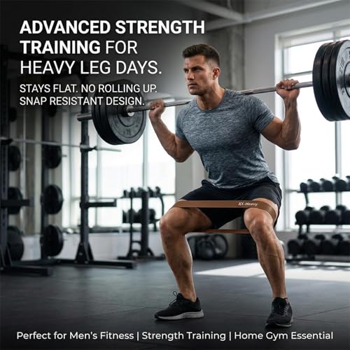 6-Pack Premium Natural Rubber Thickened Workout Resistance Bands Set for Home Gym & Physical Therapy, Anti-Snap Durable Exercise Bands for Full Body Strength Training, Legs, Glutes, Multi-Level - color: XX-Heavy-6 Set-Coffee