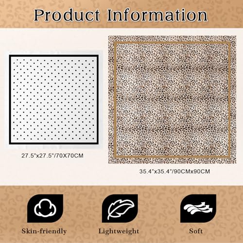 GERINLY 2 Pack Head Scarf for Women, Boho Hair Scarf Top, Large Bandana Hair Scarves Wrap - color: White