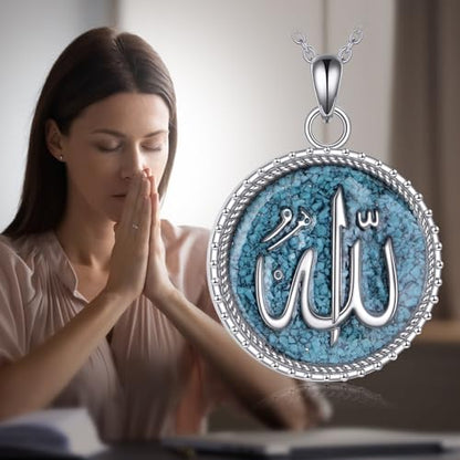 Allah Necklace Religious Muslim Allah Pendant Islamic Jewelry Gifts for Men Women