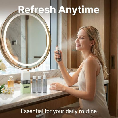 4 in 1 Travel Dispenser Bottle Refillable 4 in 1 Travel Dispenser 60ml Travel Bottles Leakproof Travel Size Containers for Toiletries Shampoo Lotion Green - color: Green