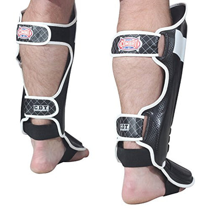 Ringside Combat Sports MMA Kickboxing Shin Guards, Black, Regular