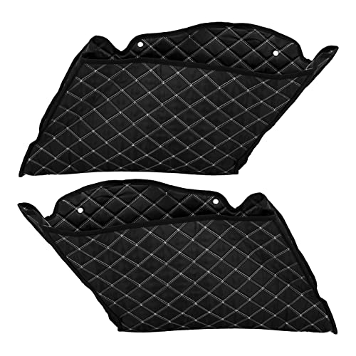 4'' Stretched Saddlebag Liners Inserts White Thread Compatible with Harley Touring 2014-2023 1 Pair