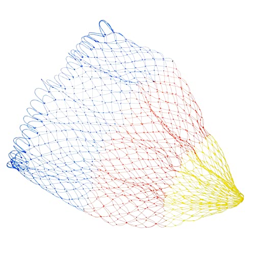 PATIKIL Fishing Net Replacement, Dia.17.7" Nylon Landing Net Replacement Mesh for Freshwater Saltwater Fishing, Multicolor
