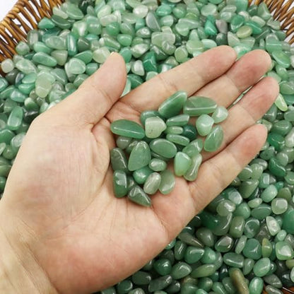 Aquarium Gravel 0.96LB Succulent Rocks Natural Pebbles Vase Filler Home Fish Tank Decor Crushed Stones Quartz Tumbled Polished Bulk - Green Aventurine - color: Green Aventurine