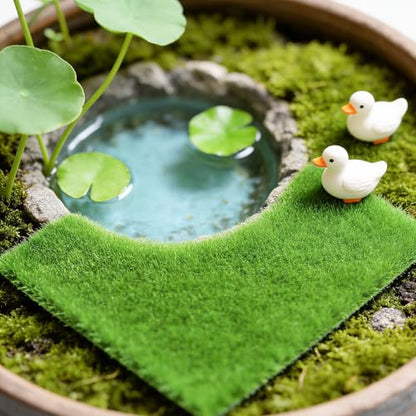 4PCS Fake Grass, Pet Turf Artificial Grass, Miniature Plants for Dollhouse, for DIY Mini Garden Decor, 5.9 * 5.9 Inches - size: 5.9*5.9 Inches