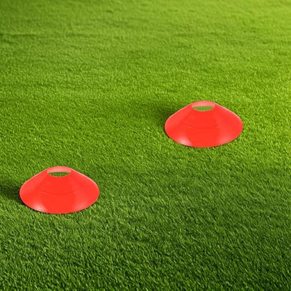 25pcs Soccer Training Cones Plastic Disc Markers Red for Football Agility Practice Equipment Training Accessories for Speed and Coordination Drills