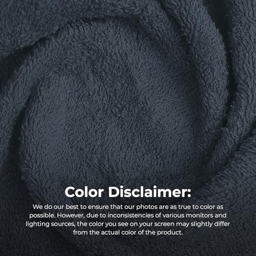 Avalon Towels Salon Towel - Grey Hand Towels Bulk Pack of 24 - 100% Cotton Absorbent Spa, Facial & Gym Towel for Working Out - 16x27 Inches (Not Bleach Proof) - color: Grey