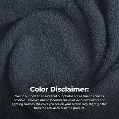Avalon Towels Salon Towel - Grey Hand Towels Bulk Pack of 24 - 100% Cotton Absorbent Spa, Facial & Gym Towel for Working Out - 16x27 Inches (Not Bleach Proof) - color: Grey