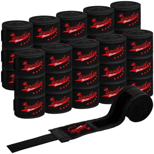 Lenwen 10 Pairs 120 Inch Boxing Hand Wraps for Gloves Elastic Mexican Style Boxing Inner Gloves Muay Thai MMA Wrist Wraps for Men Women Youth Kickboxing Boxer Beginner Training - color: Black