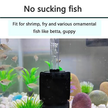AQUANEAT 3 Pack Aquarium Bio Sponge Filter Breeding Fry Betta Shrimp Nano Fish Tank (Small up to 10Gal) - size: Small up to 10Gal