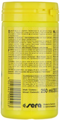 Sera O-Nip Nature 265 Tabs 8.45 oz | Complete Feed for All Ornamental Fish | Adhesive Tablets Stick to the Aquarium Glass | High Protein | No Dyes & Preservatives | with Bloodworms, Krill & Tubifex - size: 6 Ounce (Pack of 1)