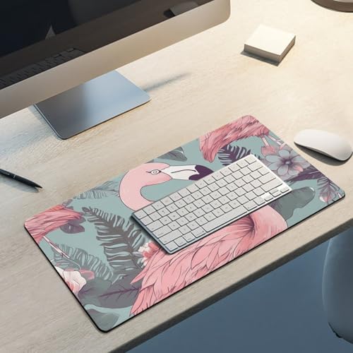 Large Size Gaming Mouse Pad Flamingo2 Desk Mat Non-Slip Base Waterproof Desktop Writing Pad for Office Home - color: Flamingo2, size: 30x60cm
