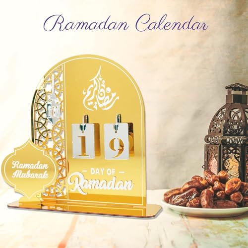 ANOTION Ramadan Advent Calendar 2026 - Ramadan Countdown Calendar, Ramadan Decorations for Home, Ramadan Table Decor, Islamic Decorations, Ramadan Gifts & Eid Mubarak Decorations