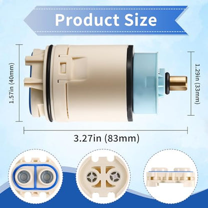Dreyoo 1 Pack Pressure Balance Cartridge Compatible with RP70538/RP73625 | Single Function Shower Cartridge Compatible with Peerless/Delta Single Handle Tub/Showers Faucet (Check Valve Included)