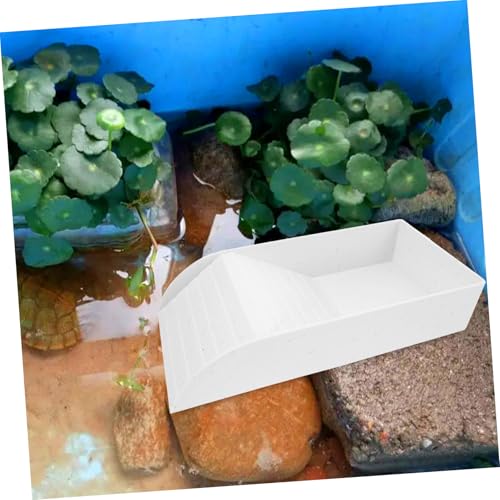 Totority Turtle Basking Platform Ramp for Reptiles Multipurpose Food and Water Dish for Aquariums for Turtles Frogs and Lizards and Stable Design Small