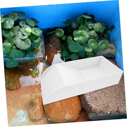 Totority Turtle Basking Platform Ramp for Reptiles Multipurpose Food and Water Dish for Aquariums for Turtles Frogs and Lizards and Stable Design Small