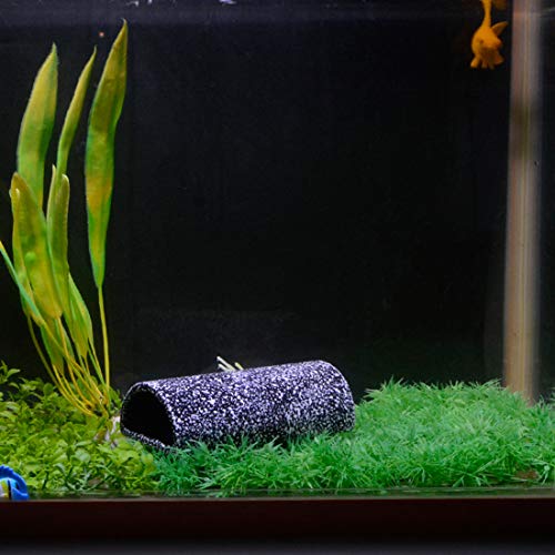 Saim Ceramic Fish Spawning Cave Aquarium Plecos Cave Hideout Shelter Shrimp Fish Breeding Cave Fish Tank Decor Ornaments with 3 Fish Decorations for Fish to Rest Hide and Play