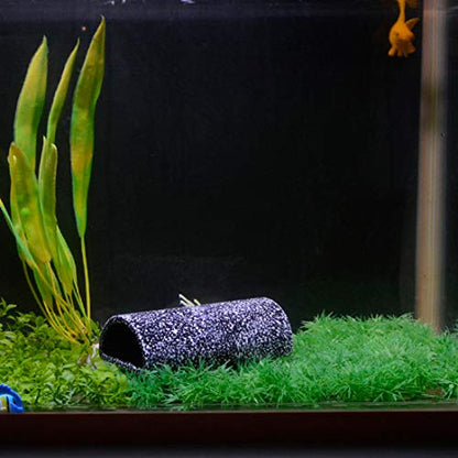 Saim Ceramic Fish Spawning Cave Aquarium Plecos Cave Hideout Shelter Shrimp Fish Breeding Cave Fish Tank Decor Ornaments with 3 Fish Decorations for Fish to Rest Hide and Play