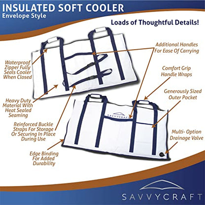 Savvycraft Waterproof Insulated Fish Kill Bag, Leakproof, 40" L x 20" H - style: Envelop: 40"l X 20"h