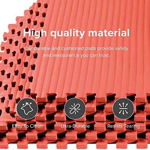 We Sell Mats 1 Inch Thick Martial Arts EVA Foam Exercise Mat, Tatami Pattern, Interlocking Floor Tiles for Home Gym, MMA, Anti-Fatigue Mats, 24 in x 24 in - size: 100 Square Feet (25 Tiles)