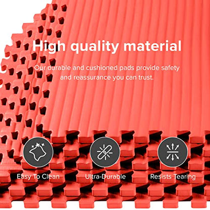 We Sell Mats 1 Inch Thick Martial Arts EVA Foam Exercise Mat, Tatami Pattern, Interlocking Floor Tiles for Home Gym, MMA, Anti-Fatigue Mats, 24 in x 24 in - size: 100 Square Feet (25 Tiles)