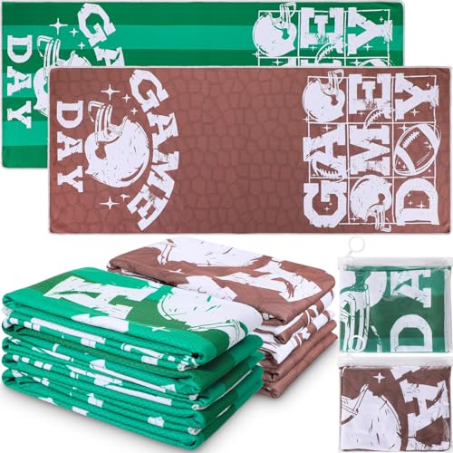 12 Pcs Football Game Day Accessories Football Cooling Towels Ball Team Gift Microfiber Breathable Chilly Towel 35"x15" Sports Soft Ice Towel for Coach Training - style: Football