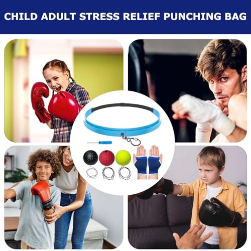 Boxing Reflex Ball Adjustable Band Headgear Reaction Game | Head Boxing Ball for Christmas Stocking Boy Kids Teens Adults Men Youth