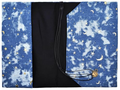 BLBMH A5 Fabric Book Cover for Paperback Journal Notebook Women - Denim - color: Denim, size: 8.3in