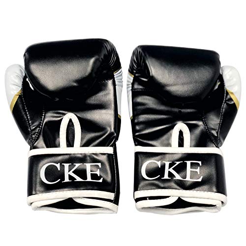 CKE Kids Boxing Gloves for Kids Boys Girls Junior Youth Toddlers Age 5-12 Years Training Boxing Gloves for Punching Bag Kickboxing Muay Thai - color: BLACK