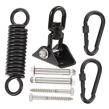 Kisangel Heavy Duty Stainless Steel Hanger Set for Punching Bags Easy to Install Resistant Bracket for Home Use Smooth Rotating Design for Sandbags and Hammocks