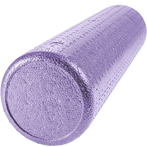 JFIT High Density Foam Roller – EPP Deep Tissue Massage Roller for Muscle Recovery, Myofascial Release & Stretching - color: Solid Purple, size: 24-Inch