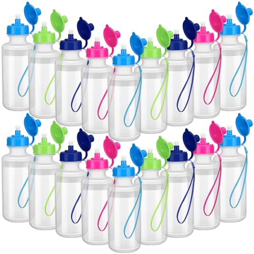 Zubebe 36 Pcs Sports Water Bottles Bulk Squeeze Reusable Bpa-free Plastic Water Bottles End of the Year Gifts Summer Gifts for Students School Travel Hiking Cycling Event Team Gift - color: Bright Color