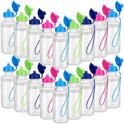 Zubebe 36 Pcs Sports Water Bottles Bulk Squeeze Reusable Bpa-free Plastic Water Bottles End of the Year Gifts Summer Gifts for Students School Travel Hiking Cycling Event Team Gift - color: Bright Color