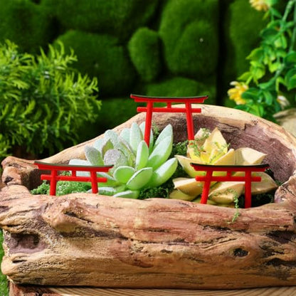 PRETYZOOM 4 Pcs Aquarium Torii Sculpture Fish Tank Ornament Japanese Style Gate for Aquarium Crafts Garden Landscape Decoration Fish Tank DIY Decor Miniature Landscape Accessory