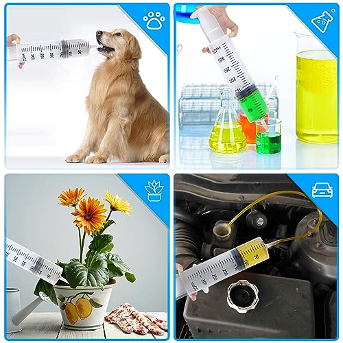 3pcs 350ml Syringes with Needle 14G 1.5”, Extra Large Plastic Syringes for Glue Dispensing, Scientific Labs, Watering, Refilling, Multiple Uses - style: 350 ml