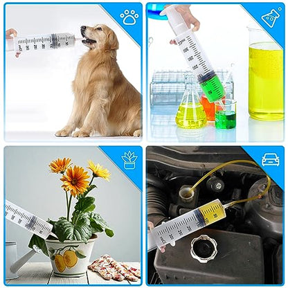 3pcs 350ml Syringes with Needle 14G 1.5”, Extra Large Plastic Syringes for Glue Dispensing, Scientific Labs, Watering, Refilling, Multiple Uses - style: 350 ml