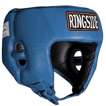 Ringside Competition Boxing Muay Thai MMA Sparring Head Protection Headgear Without Cheeks - color: Blue, size: Medium